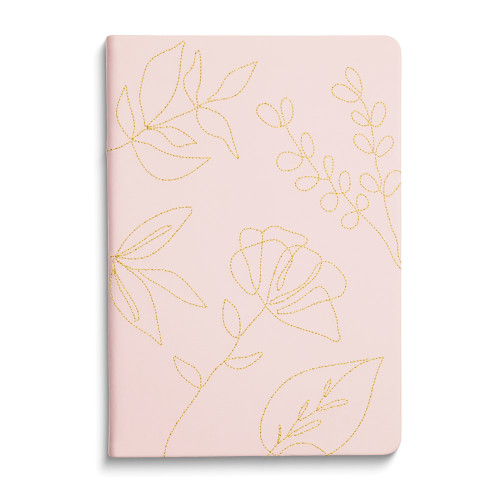 Gold-tone Stitched Botanical 6x8in Journal (Gifts)