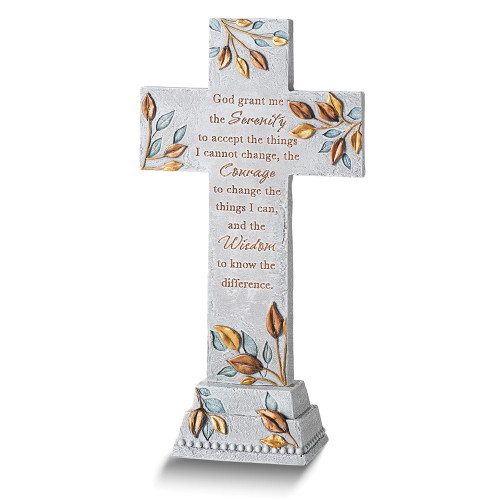 Serenity Prayer Resin Tabletop Cross (Gifts)