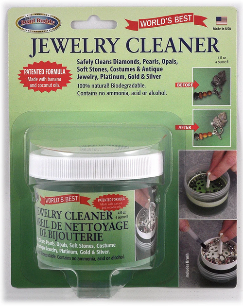 Bead Buddy Natural Bio-degradable 4oz Jewelry Cleaner for Pearls, Opals, Soft Stones & Precious Metals