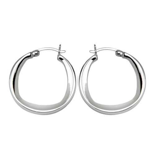 ELLE 27mm Sterling Silver Hoop Earrings