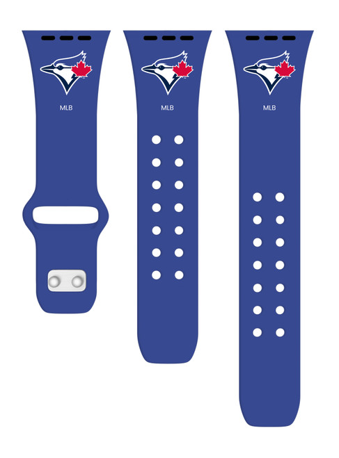 Game Time Toronto Blue Jays Silicone Sport Watch Band Compatible with Apple Watch - Blue