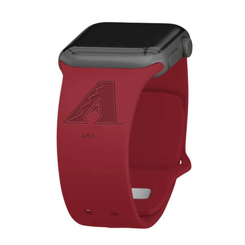 Image of Game Time Arizona Diamondbacks Engraved Silicone Watch Band Compatible with Apple Watch Crimson
