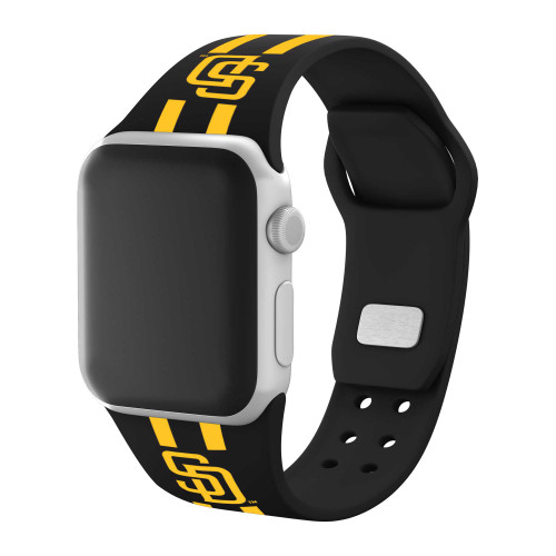 Image of Game Time San Diego Padres HD Watch Band Compatible with Apple Watch - Stripes