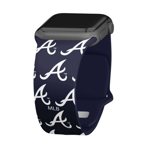 Image of Game Time Atlanta Braves HD Watch Band Compatible with Apple Watch - Repeating