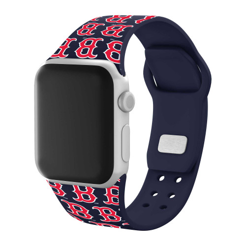 Image of Game Time Boston Red Sox HD Watch Band Compatible with Apple Watch - Repeating