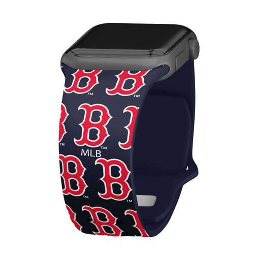 Image of Game Time Boston Red Sox HD Watch Band Compatible with Apple Watch - Repeating