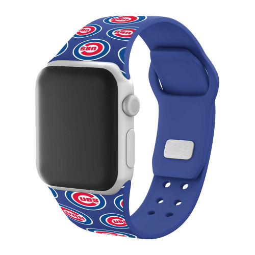 Image of Game Time Chicago Cubs HD Watch Band Compatible with Apple Watch - Repeating