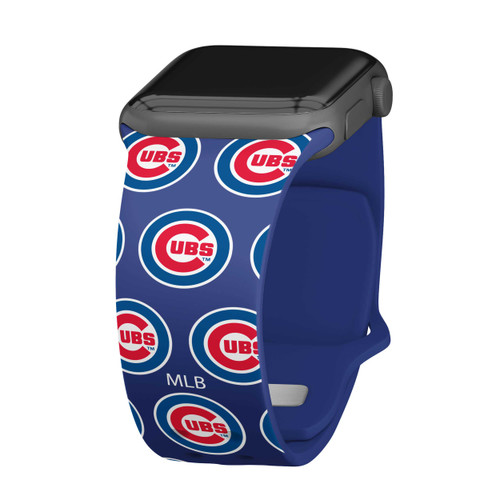 Image of Game Time Chicago Cubs HD Watch Band Compatible with Apple Watch - Repeating