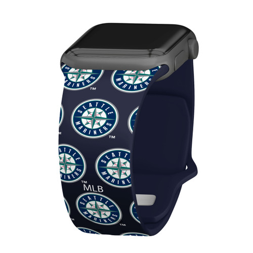 Game Time Seattle Mariners HD Watch Band Compatible with Apple Watch - Repeating