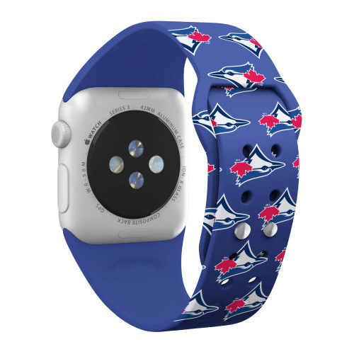 Image of Game Time Toronto Blue Jays HD Watch Band Compatible with Apple Watch - Repeating