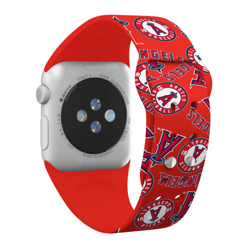 Image of Game Time Los Angeles Angels HD Watch Band Compatible with Apple Watch - Random