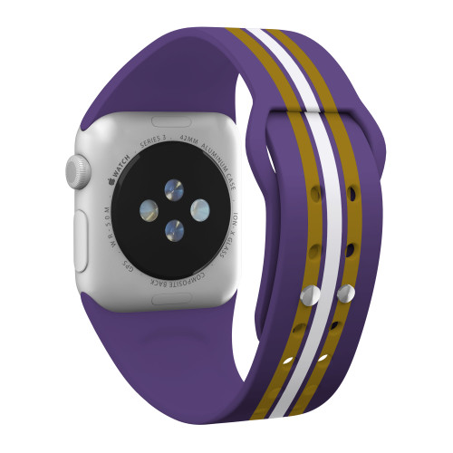 Game Time Baltimore Ravens HD Watch Band Compatible with Apple Watch - Stripes
