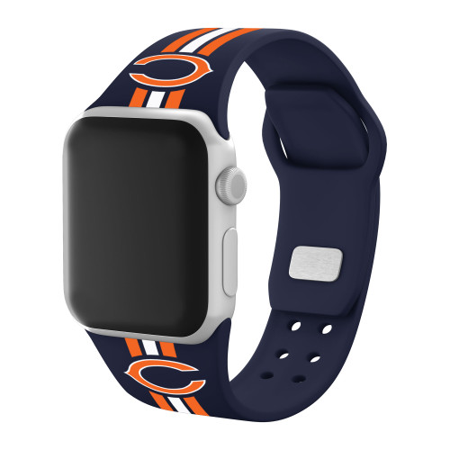 Game Time Chicago Bears HD Watch Band Compatible with Apple Watch - Stripes