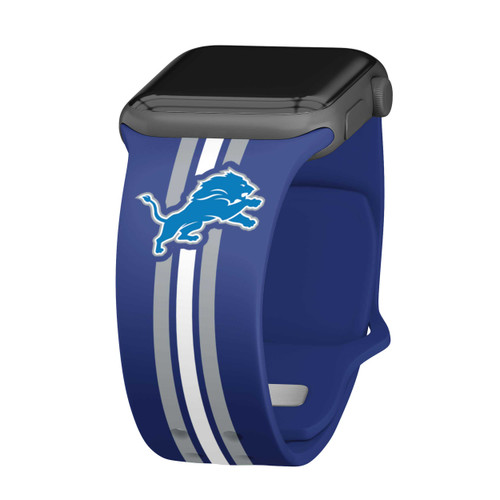 Image of Game Time Detroit Lions HD Watch Band Compatible with Apple Watch - Stripes