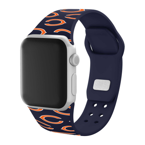 Image of Game Time Chicago Bears HD Watch Band Compatible with Apple Watch - Repeating