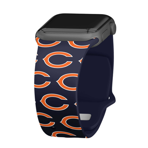 Image of Game Time Chicago Bears HD Watch Band Compatible with Apple Watch - Repeating
