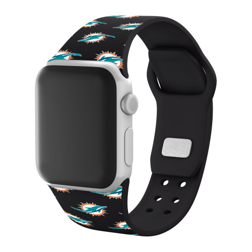 Game Time Miami Dolphins HD Watch Band Compatible with Apple Watch - Repeating