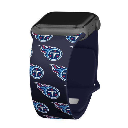 Image of Game Time Tennessee Titans HD Watch Band Compatible with Apple Watch - Repeating