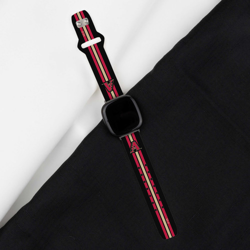 Image of Game Time Arizona Diamondbacks HD Watch Band Compatible with Fitbit Versa 3 and Sense - Stripe