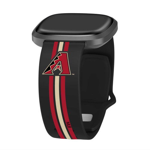 Image of Game Time Arizona Diamondbacks HD Watch Band Compatible with Fitbit Versa 3 and Sense - Stripe