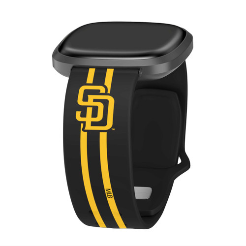 Image of Game Time San Diego Padres HD Watch Band Compatible with Fitbit Versa 3 and Sense - Stripe