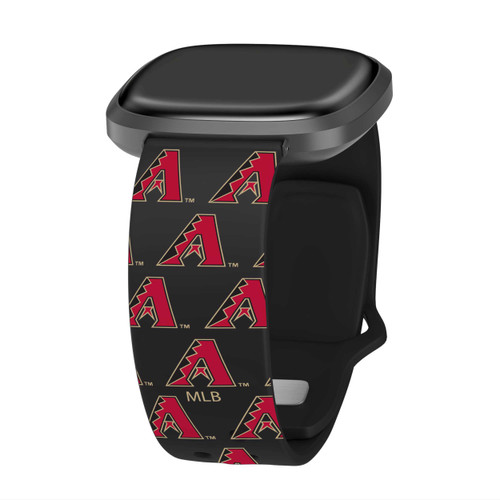 Image of Game Time Arizona Diamondbacks HD Watch Band Compatible with Fitbit Versa 3 and Sense - Repeating