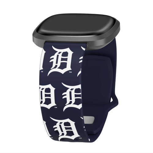 Image of Game Time Detroit Tigers HD Watch Band Compatible with Fitbit Versa 3 and Sense - Repeating