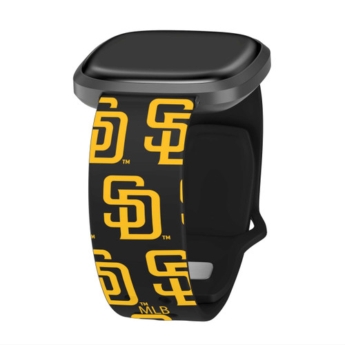 Image of Game Time San Diego Padres HD Watch Band Compatible with Fitbit Versa 3 and Sense - Repeating