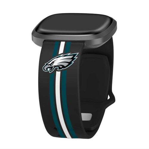 Image of Game Time Philadelphia Eagles HD Watch Band Compatible with Fitbit Versa 3 and Sense - Stripe