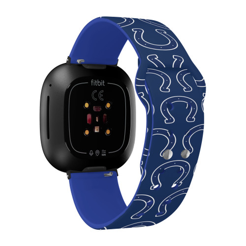 Game Time Indianapolis Colts HD Watch Band Compatible with Fitbit Versa 3 and Sense - Repeating