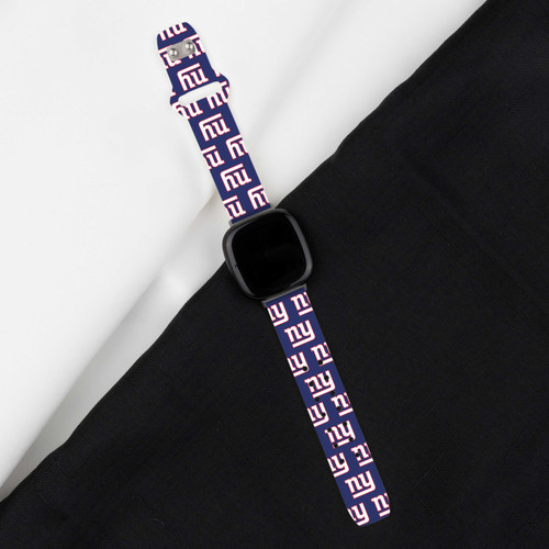 Image of Game Time New York Giants HD Watch Band Compatible with Fitbit Versa 3 and Sense - Repeating