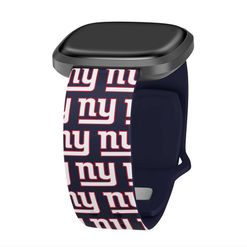 Image of Game Time New York Giants HD Watch Band Compatible with Fitbit Versa 3 and Sense - Repeating