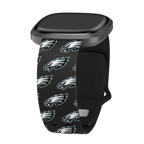 Image of Game Time Philadelphia Eagles HD Watch Band Compatible with Fitbit Versa 3 and Sense - Repeating