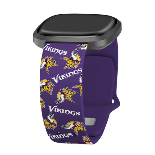 Image of Game Time Minnesota Vikings HD Watch Band Compatible with Fitbit Versa 3 and Sense Random