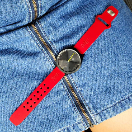 Image of Game Time Los Angeles Angels Engraved Silicone Sport Quick Change Watch Band Red