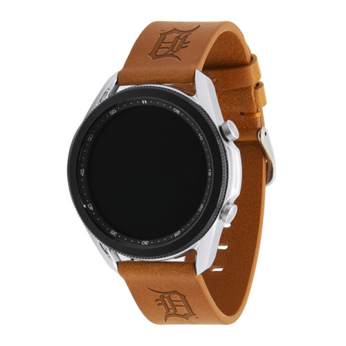 Game Time Detroit Tigers Leather Quick Change Watch Band Tan