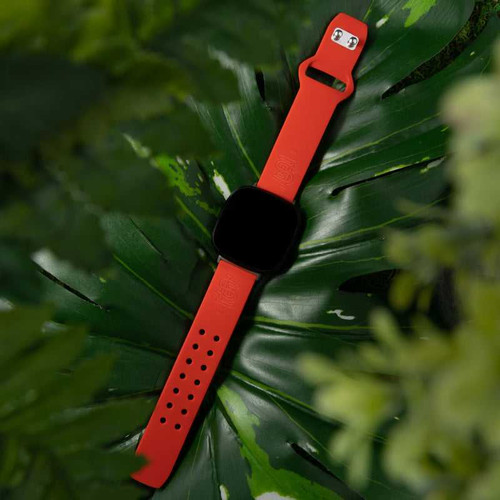 Image of Game Time St. Louis Cardinals Engraved Silicone Watch Band Compatible with Fitbit Versa 3 and Sense (Red)