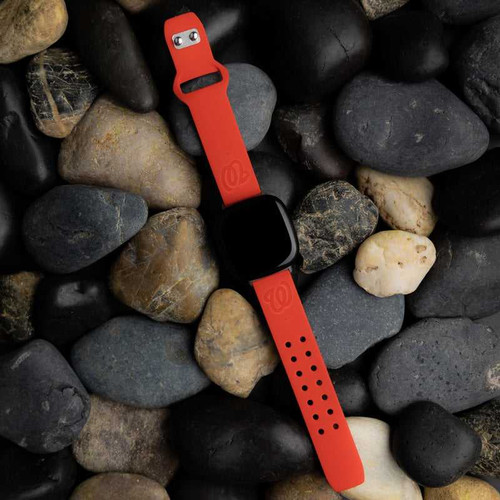 Image of Game Time Washington Nationals Engraved Silicone Watch Band Compatible with Fitbit Versa 3 and Sense (Red)