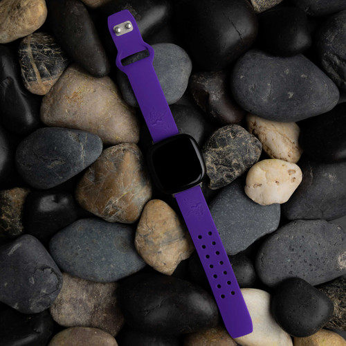 Image of Game Time Minnesota Vikings Engraved Silicone Watch Band Compatible with Fitbit Versa 3 and Sense (Purple)