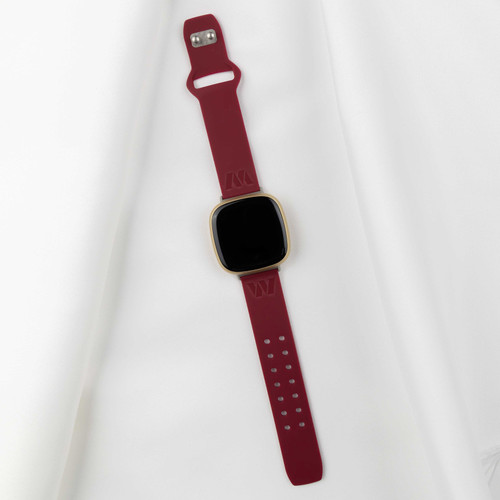 Image of Game Time Washington Commanders Engraved Silicone Watch Band Compatible with Fitbit Versa 3 and Sense (Maroon)