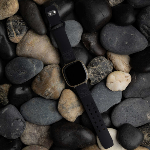 Image of Game Time Chicago Bears Engraved Silicone Watch Band Compatible with Fitbit Versa 3 and Sense (Black)