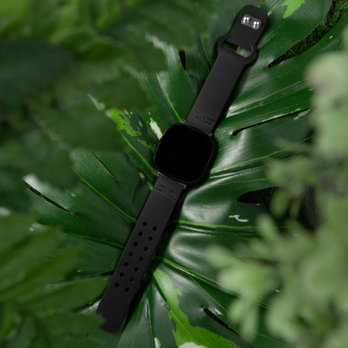 Image of Game Time Seattle Seahawks Engraved Silicone Watch Band Compatible with Fitbit Versa 3 and Sense (Black)