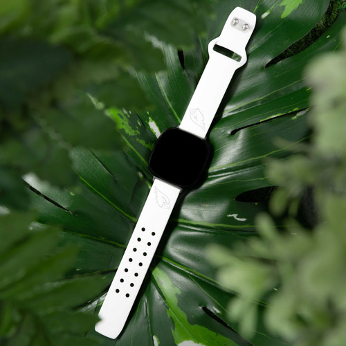 Image of Game Time Arizona Cardinals Engraved Silicone Watch Band Compatible with Fitbit Versa 3 and Sense (White)
