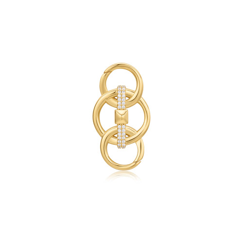 Image of Ania Haie Ring Link Connector Charm Gold-Plated Sterling Silver