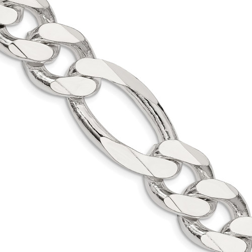 Sterling Silver 15mm Figaro Chain QFG400-24