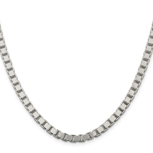 Sterling Silver 4.5mm Box Chain QBX100-30 Sterling Silver 4.5mm Box Chain QBX100-30