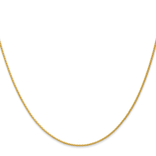 14K Yellow Gold 30 inch 1.2mm Parisian Wheat with Lobster Clasp Chain