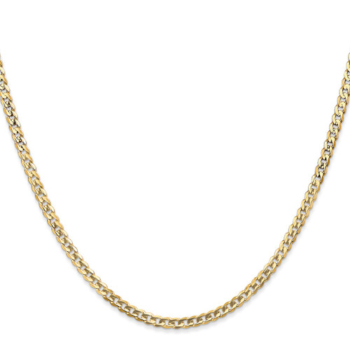 10k Yellow Gold 3mm Open Concave Curb Chain 10LCR080-16