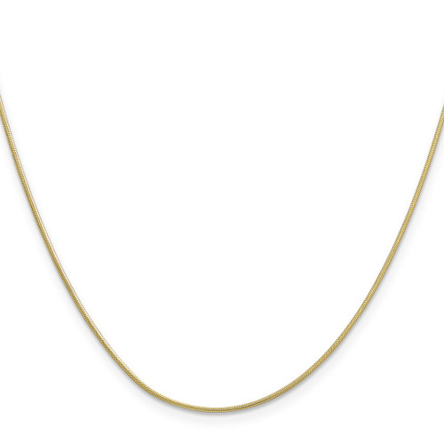 10k Yellow Gold .9mm Round Snake Chain 10SN080-18 10k Yellow Gold .9mm Round Snake Chain 10SN080-18