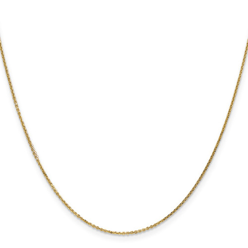 14K Yellow Gold 26 inch .95mm Diamond-cut Cable with Lobster Clasp Chain